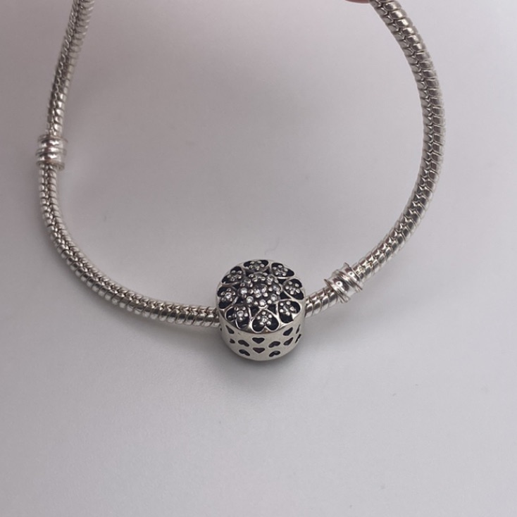 Silver Designed Charm.